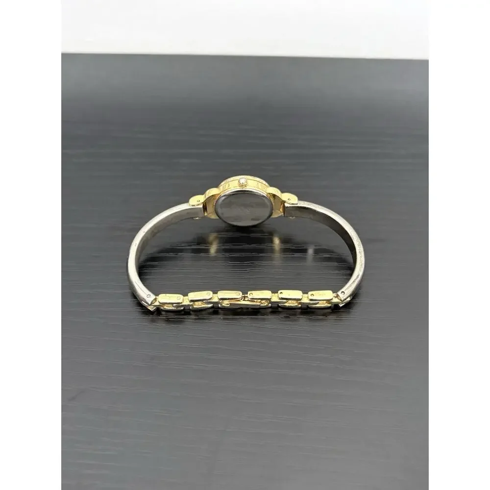 Vintage Riders Women’s Gold Silver Tone Bangle Bracelet Quartz Watch Untested